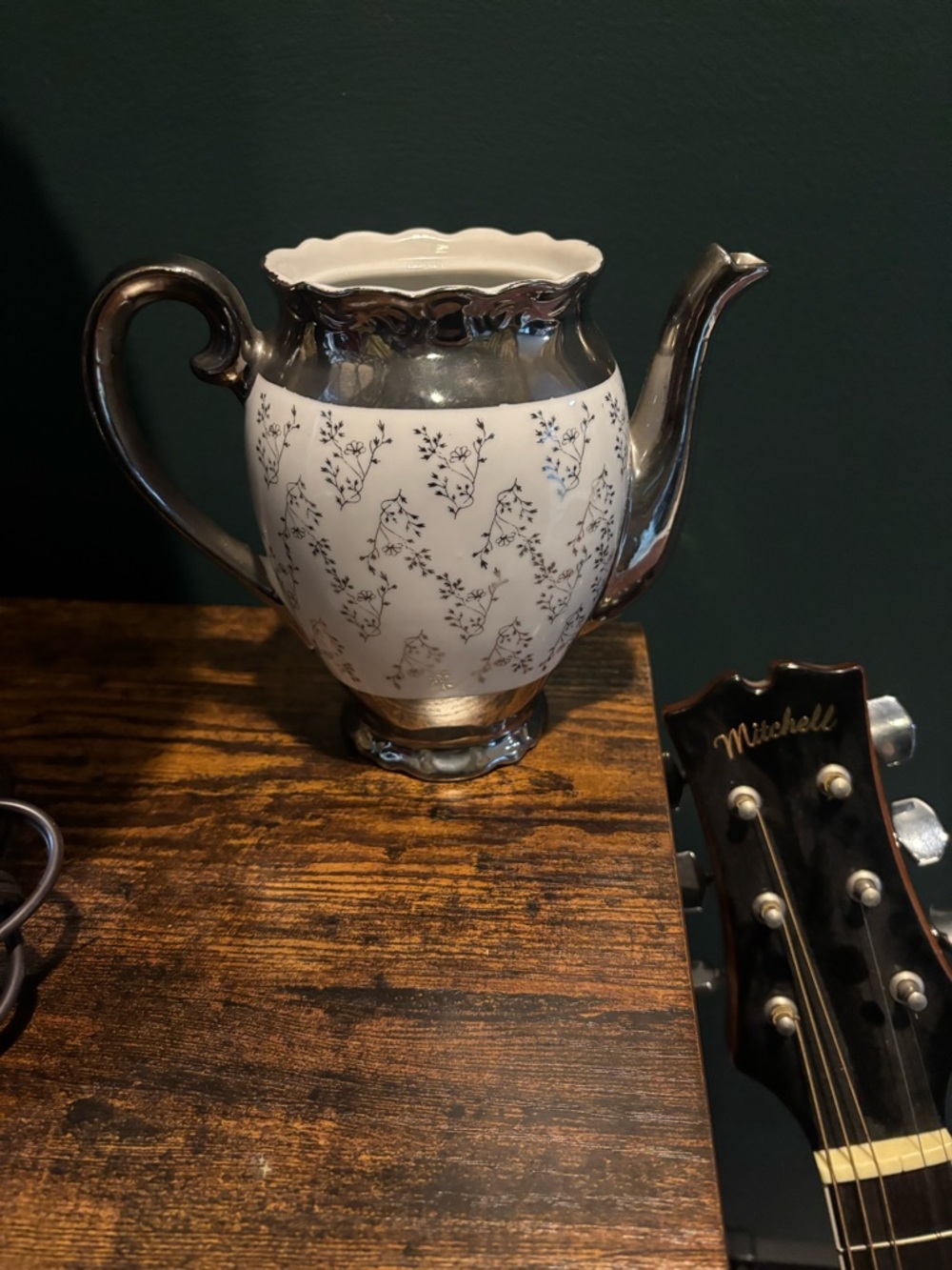 Vintage Sterling China Gorgeous Silver lined Teapot